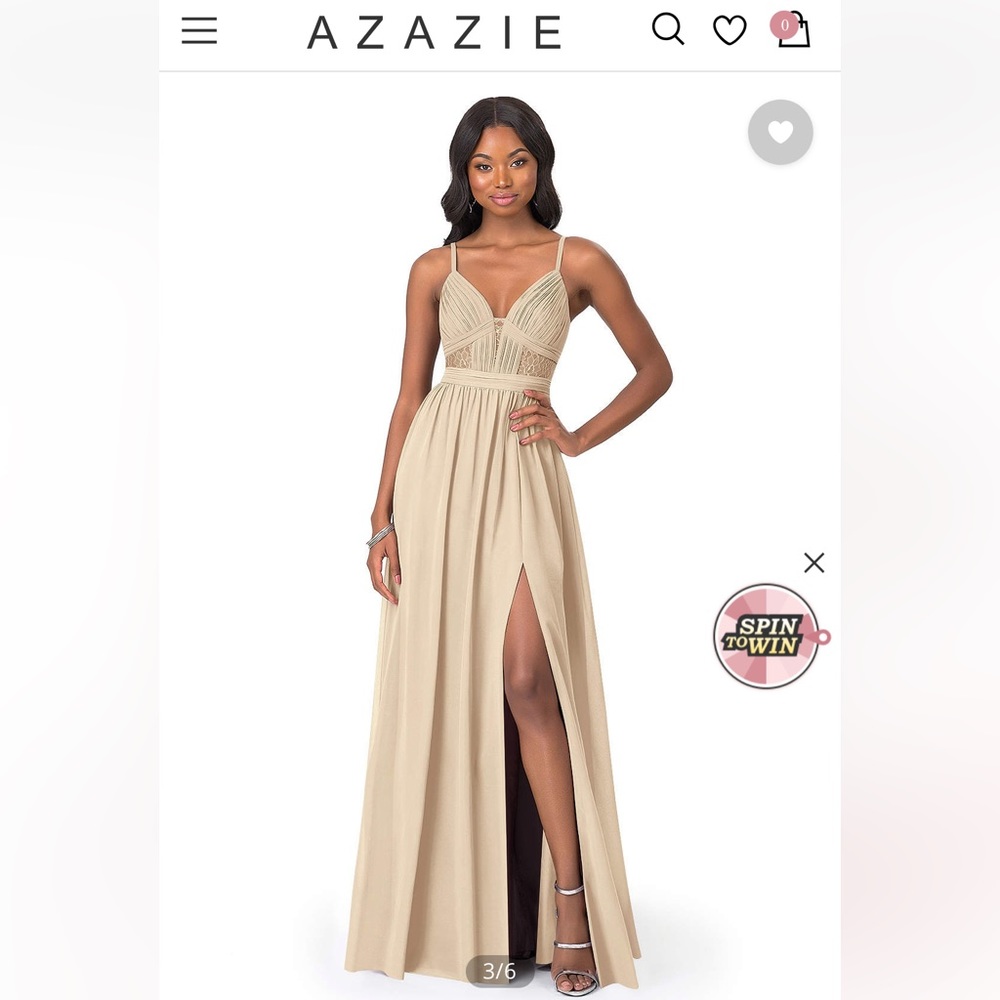 Azazie bridesmaid dress- Elsy color: champagne